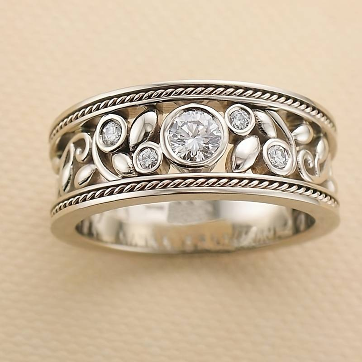 Vintage Silver & Zirconium Ring