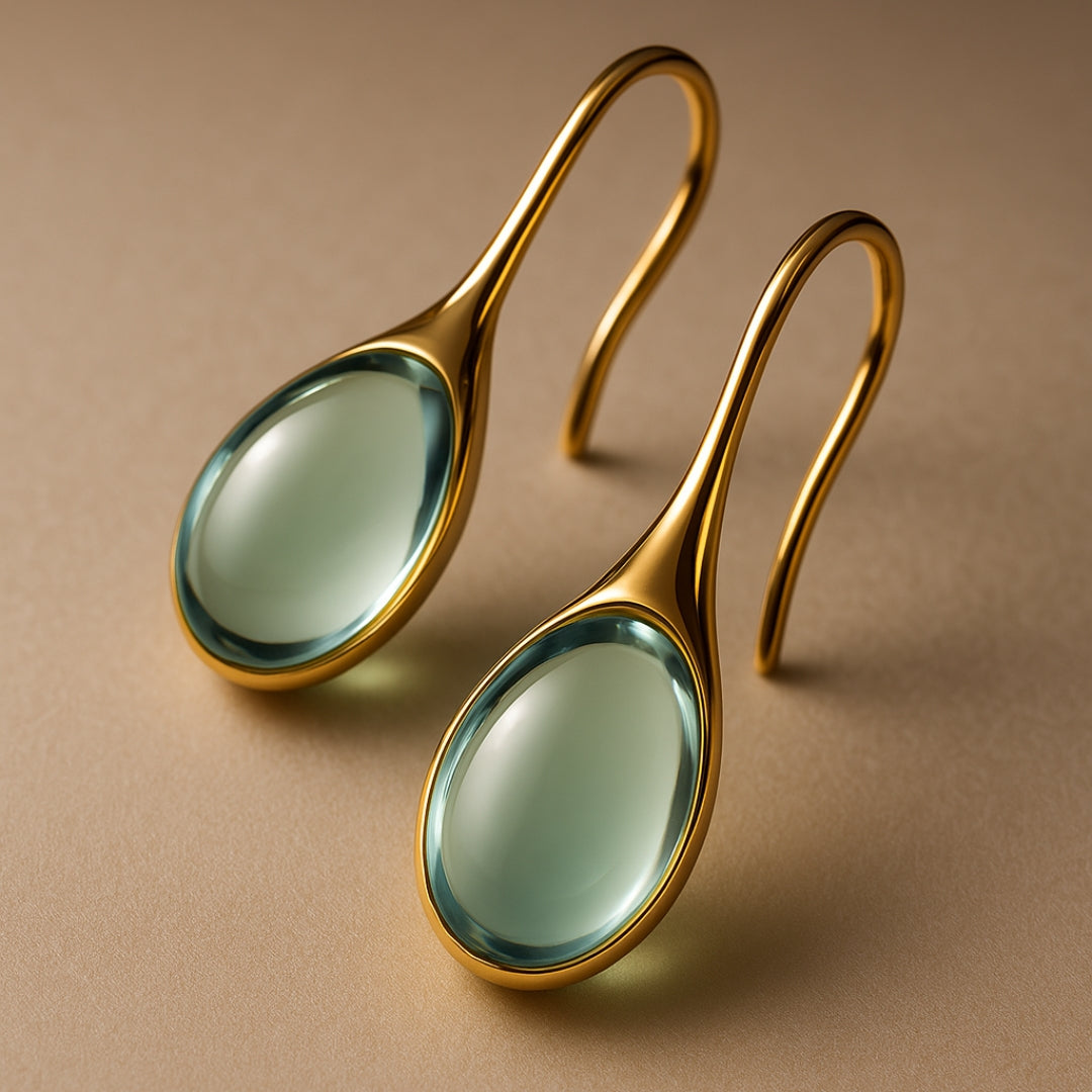 Gold and Silver Crystal Earrings